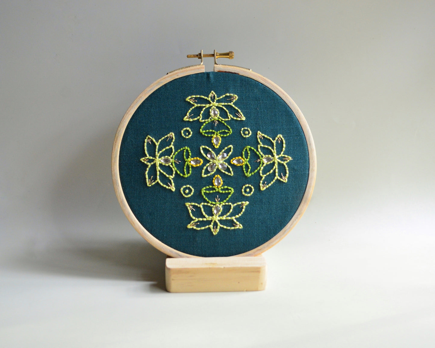 Padma Kolam - 6” (Dark Green)