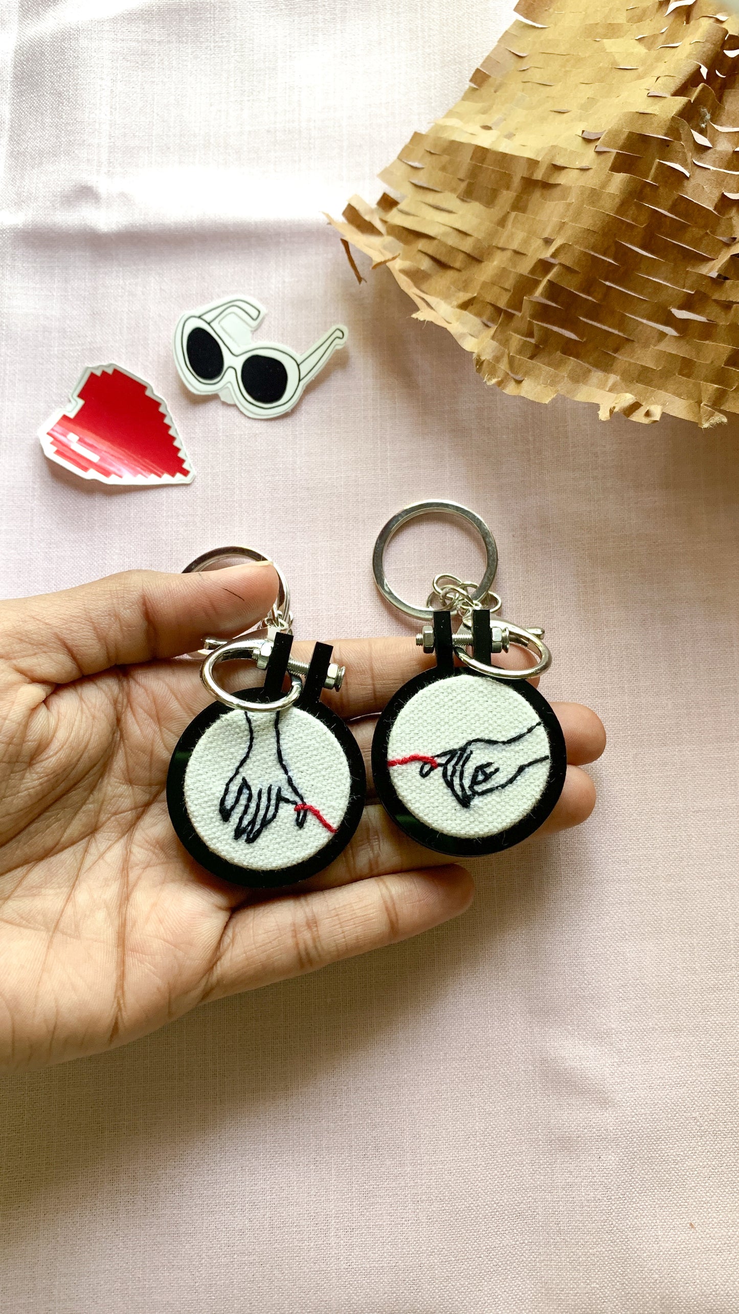 Hold me - Keychain combo of 2 (Black)