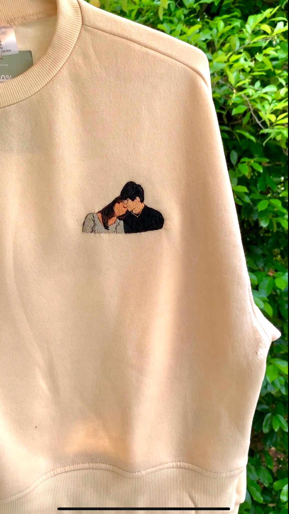 Embroidered Portrait on Sweatshirt/Hoodie 3” x 3”